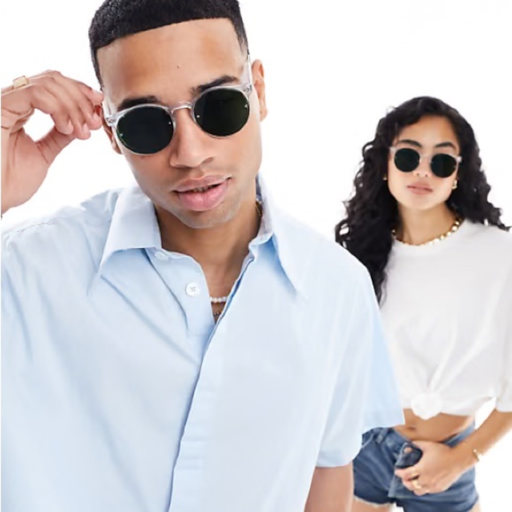 NWOT Spitfire Post Punk round sunglasses in clear